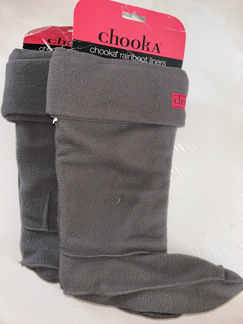 NWT chooka Gray Fleece Rainboot Liners - size M/L  US 8-10